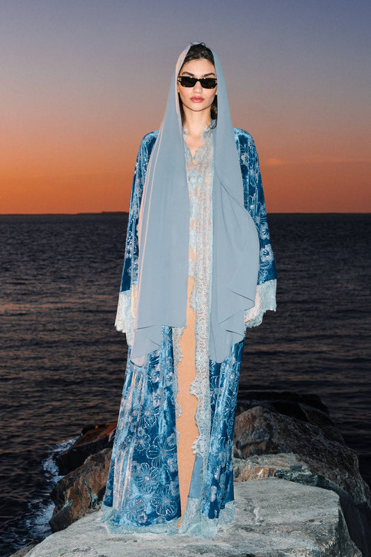 Blue Mirage Abaya