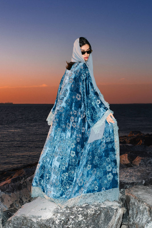 Blue Mirage Abaya
